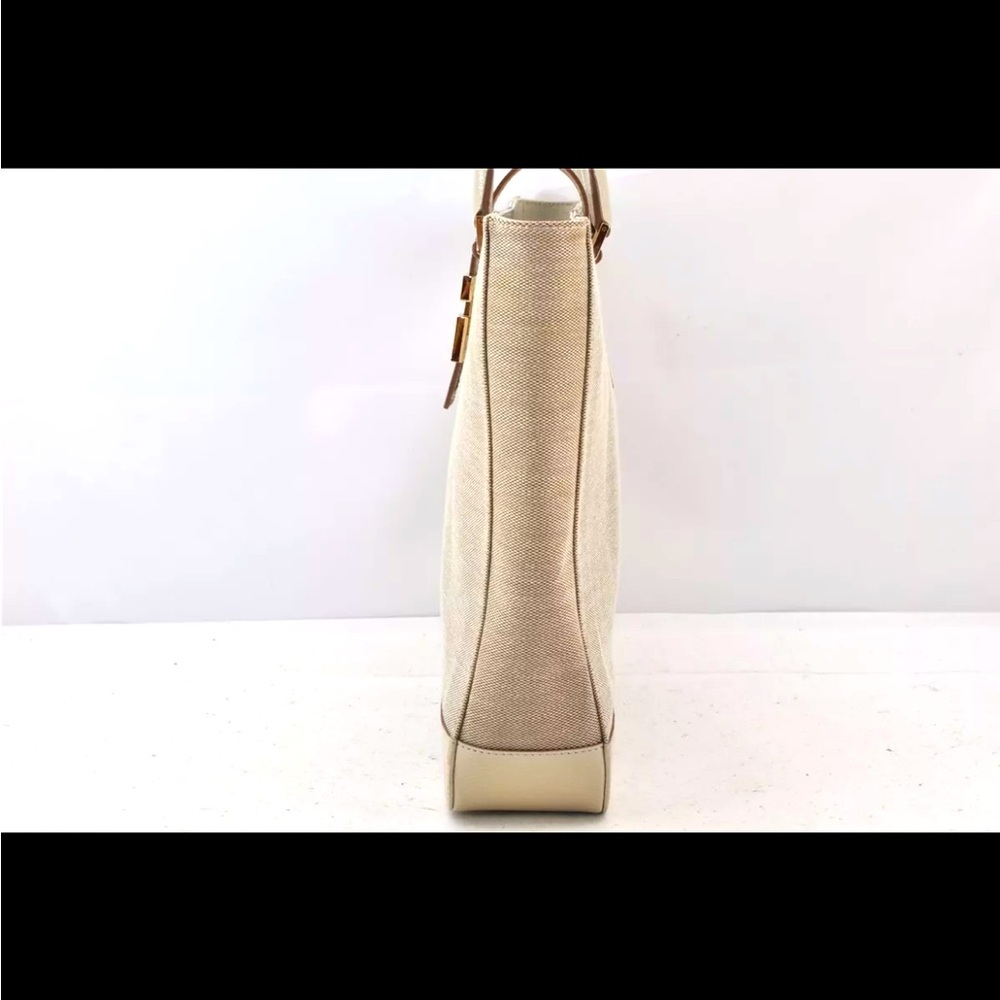 Used Gucci Leather Trimmed Logo Bag Handbag EUC - Picture 12 of 13
